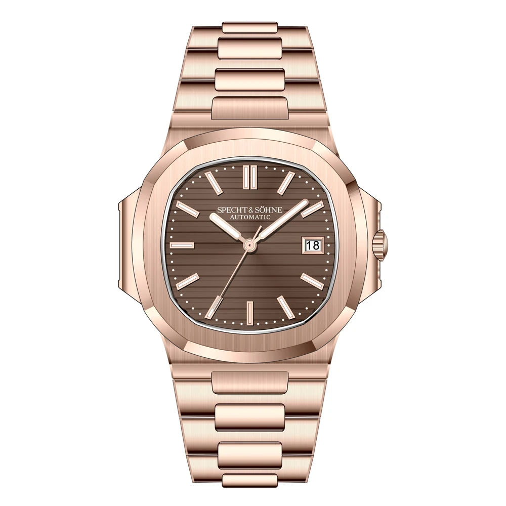 2025 Specht&Sohne New Hot Selling Men's Automatic Mechanical Watch Sapphire Crystal Stainless Steel Sports Watch Waterproof 50M