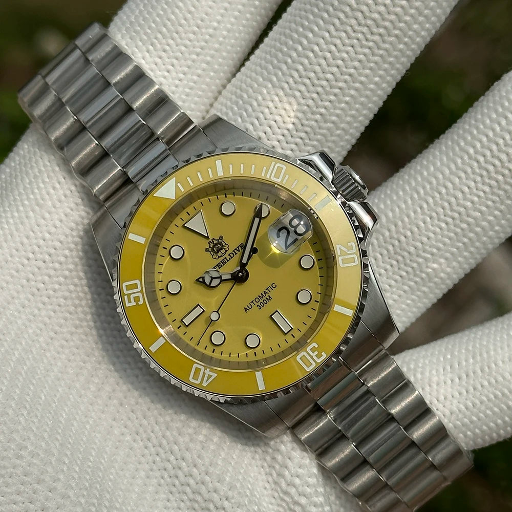 Steeldive New Watch SD1953C Water Ghost Diver Watch Men 300M Waterproof Sapphire Glass Ceramic Bezel NH35 Automatic Men Dive Wat