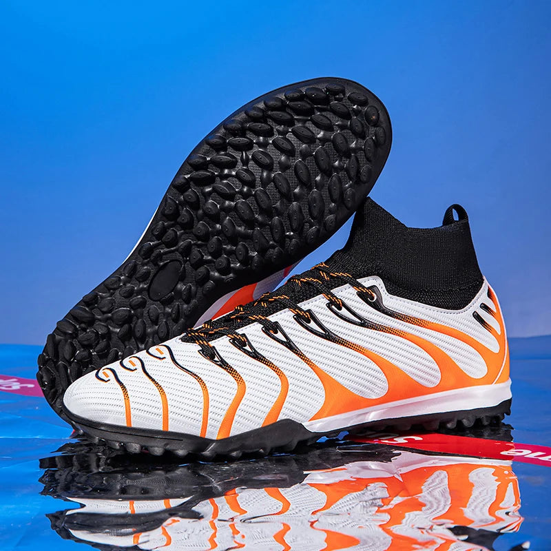 Herren-Fußballschuhe Sport FG/TF Outdoor-Fußballschuhe Training Jungen Wettkampf rutschfest mit langen Stollen Hallen-Futsal bequem