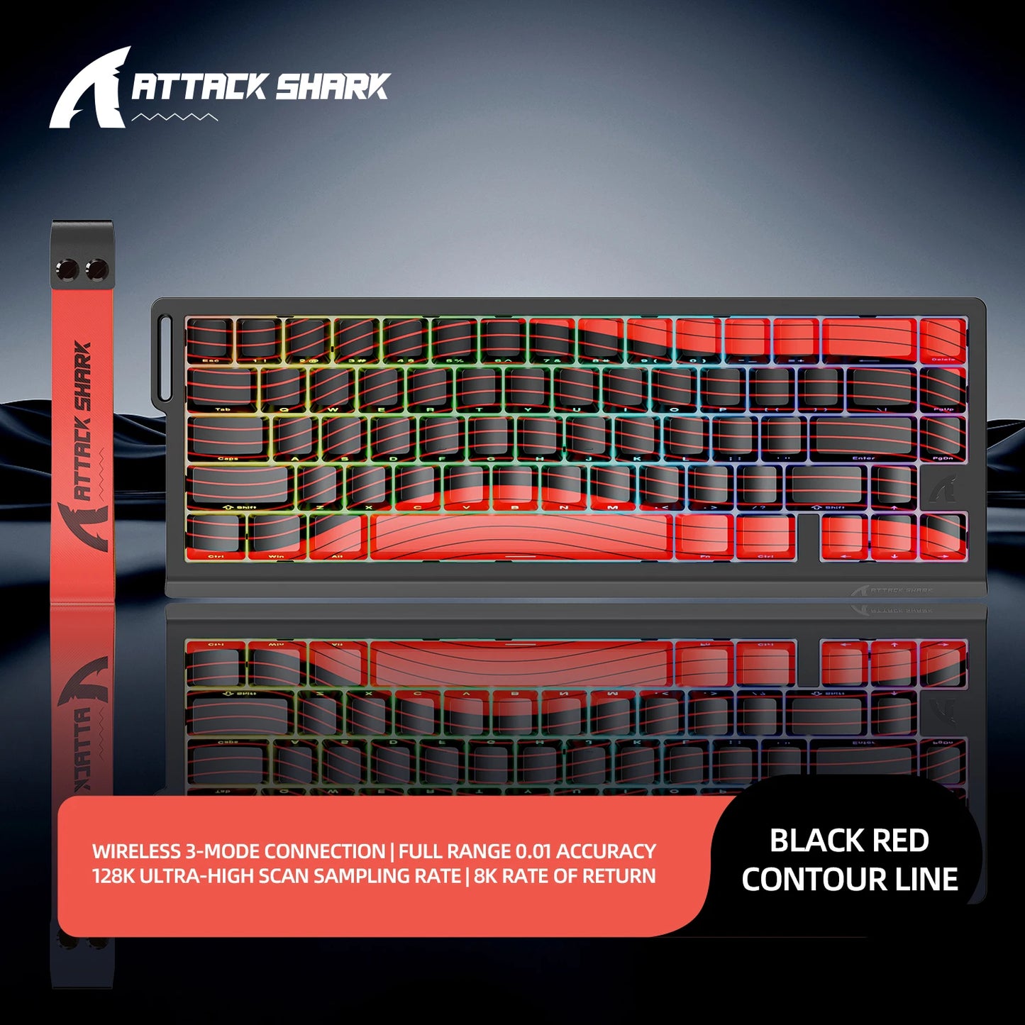 X68HE ATTACK SHARK X68PRO Magnetic Gaming Keyboard Mechanical Wired 0.01mm Rapid Trigger 8000Hz SOCD/Rs 0.125ms 128K Rate