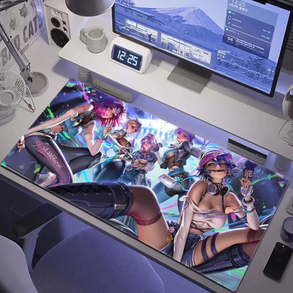 Sexy Anime Girls Gaming Mousepad HYBXAXC Laptop Office Rubber Soft Table Mat Xxl Large Computer Overwatch Game Keyboard Carpet