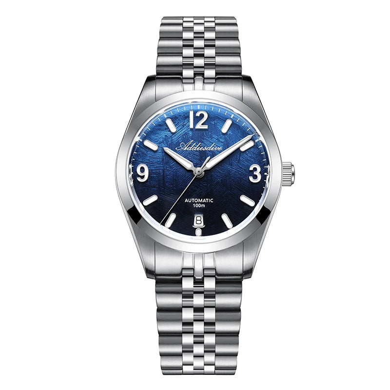 ADDIESDIVE AD2547 BGW9 Super Luminous Men Watch Sapphire Glass 10Bar Waterproof 316L Stainless Steel Automatic Mechanical Watch