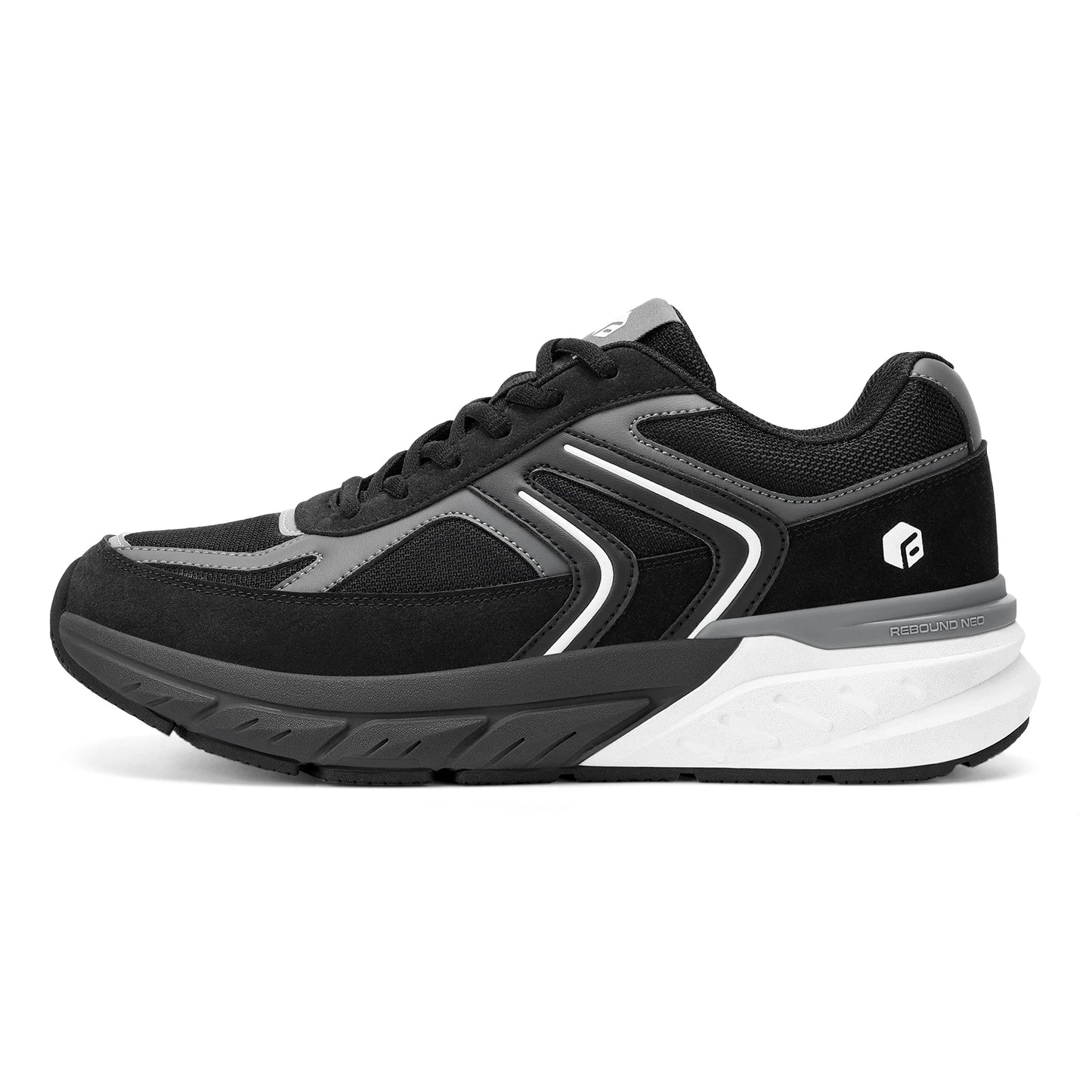 Fittington Wide Shoes for Men Casual Walking Sneakers Orthopedic Arch Support for Plantar Fasciitis Neuropathy