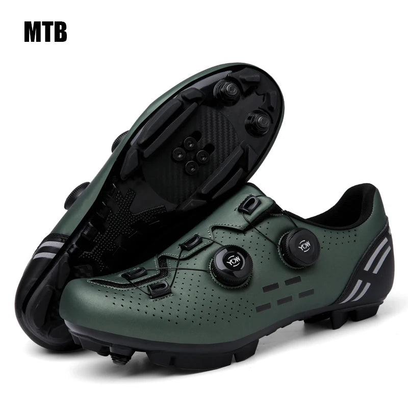 Men’s Professional MTB and SPD Cycling Shoes Mountain Racing Shoes Women’s Mountain Racing SPD Road Cycling Shoes
