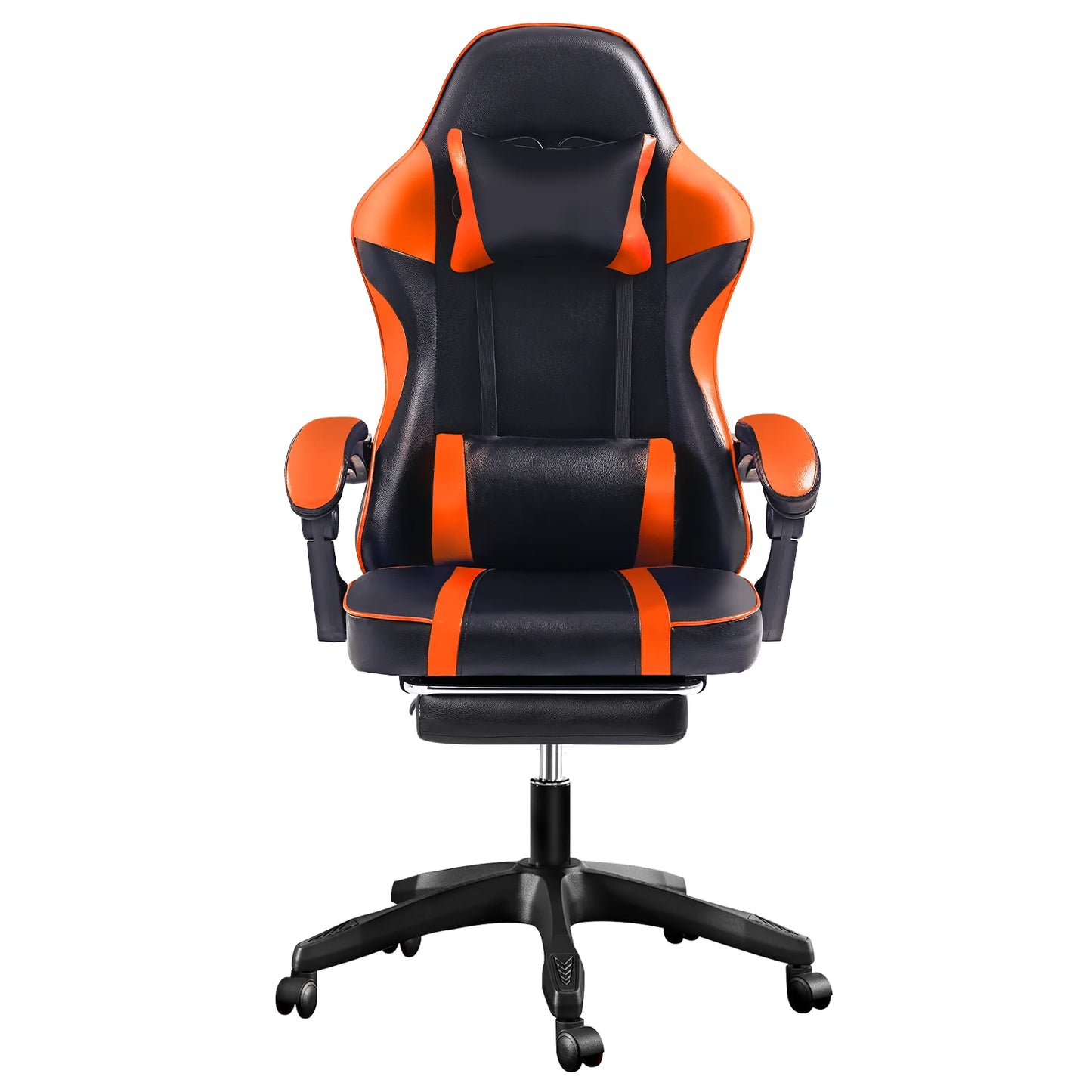 Ergonomic Gaming Chair with Footrest, High-Back Video Game Chair Computer Chair, Office Chair with Headrest and Lumbar, PU Leather