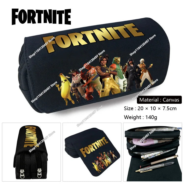 New Fortnite Pencil Case Cartoon Figure Printed Pencil Bags Cute Pencil Cases Boys School Supplies Children Birthday Gifts