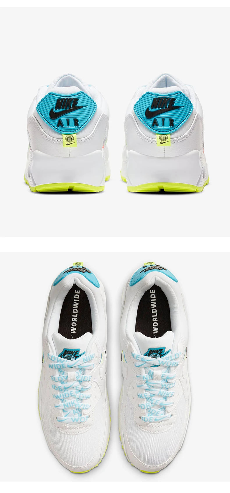 Nike genuine men's and women's AIR MAX 90 QS casual sports low-top running shoes CK7069-100