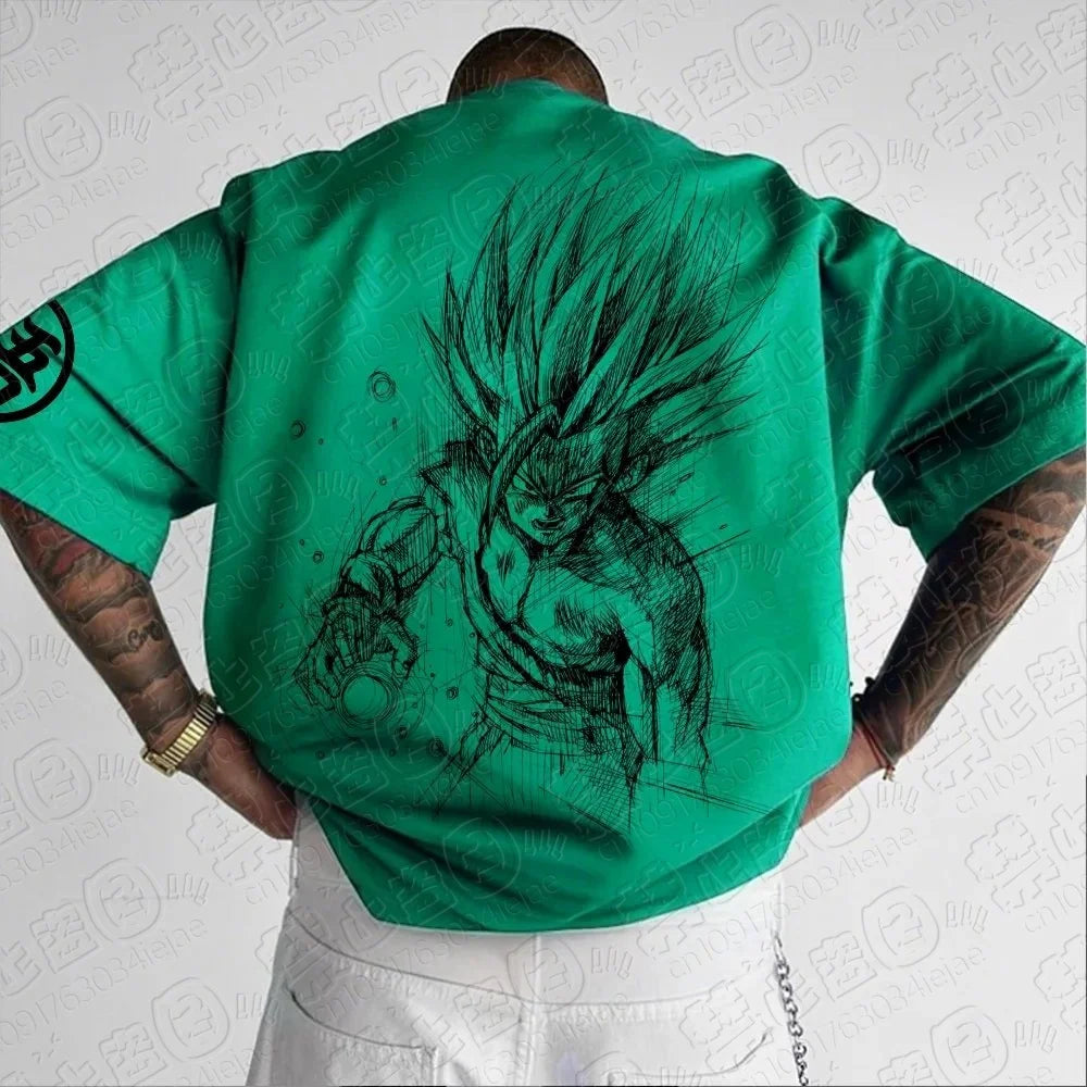 2026 Dragon Ball Z Themed T-Shirt - Pure Cotton, Breathable & Elastic Comfortable & Stylish Great for Anime Fans