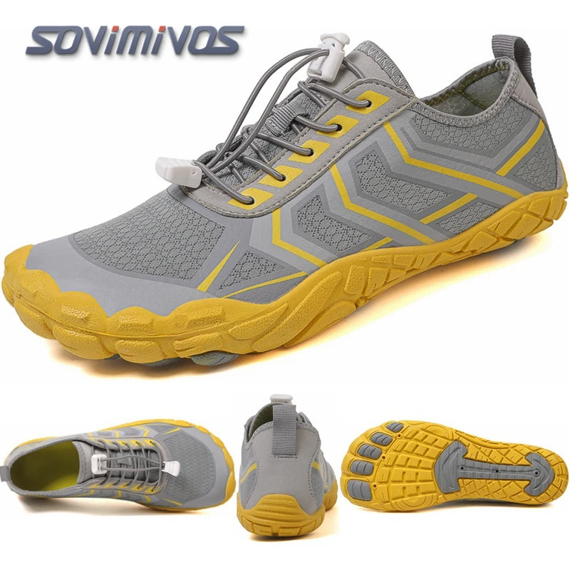 Men's Trail Running Shoes, Lightweight Athletic Zero Drop Barefoot Shoes Non Slip Outdoor Walking Minimalist Shoes for Women