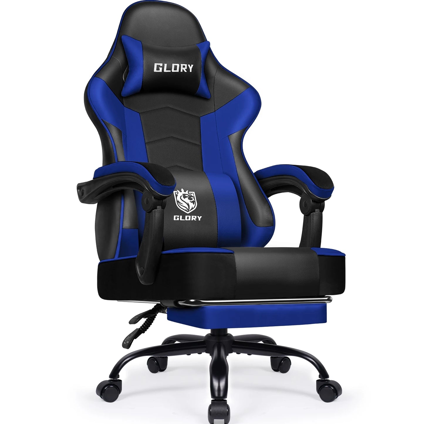 AUTHMIC Gaming Chair Ergonomic Reclining Office Chair with Adjustable Lumbar Support & Headrest High-Back PC Gamer Adults Teen