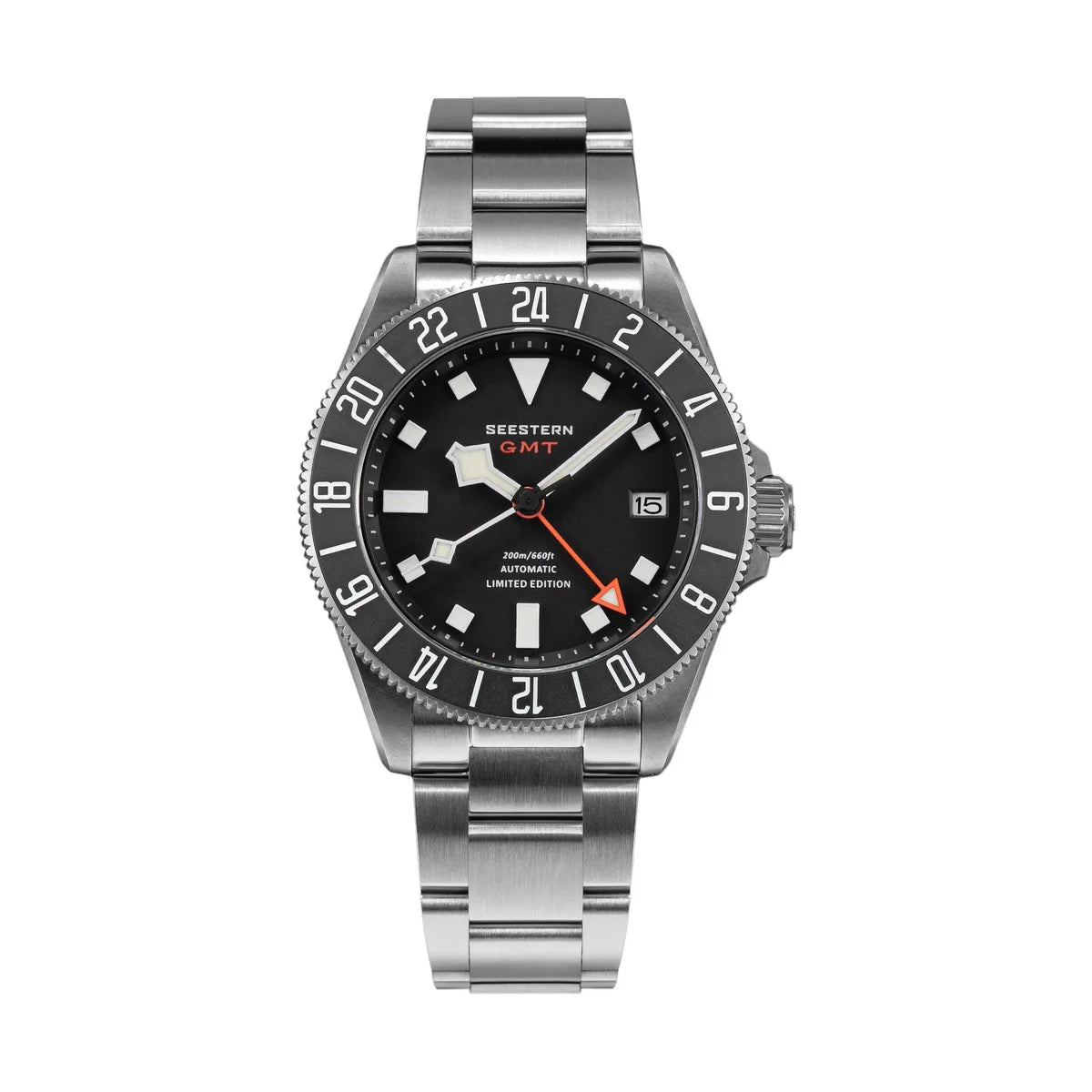 SEESTERN Titanium Diver Men of Watch GMT Automatic Mechanical Wristwatch NH34 Movement Sapphire Crystal 200M Waterproof Lume New