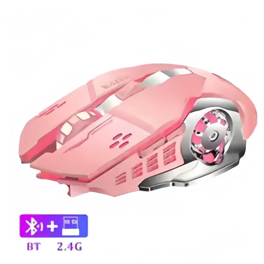 Punjivi bežični gaming miš – tihi Bluetooth/USB, RGB pozadinsko osvjetljenje, e-sport za PC