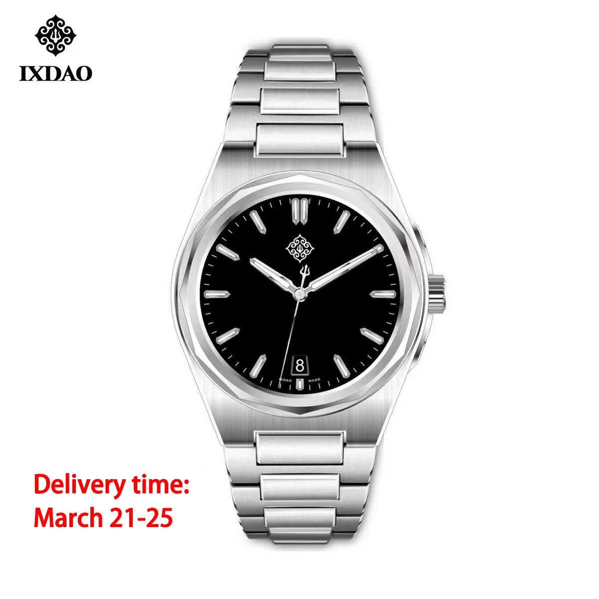 IX&DAO 2025 Novo Relógio Masculino Warrior Automático Mecânico 37mm Movimento Miyota 9015 Safira Aço Inoxidável Impermeável 10Bar BGW