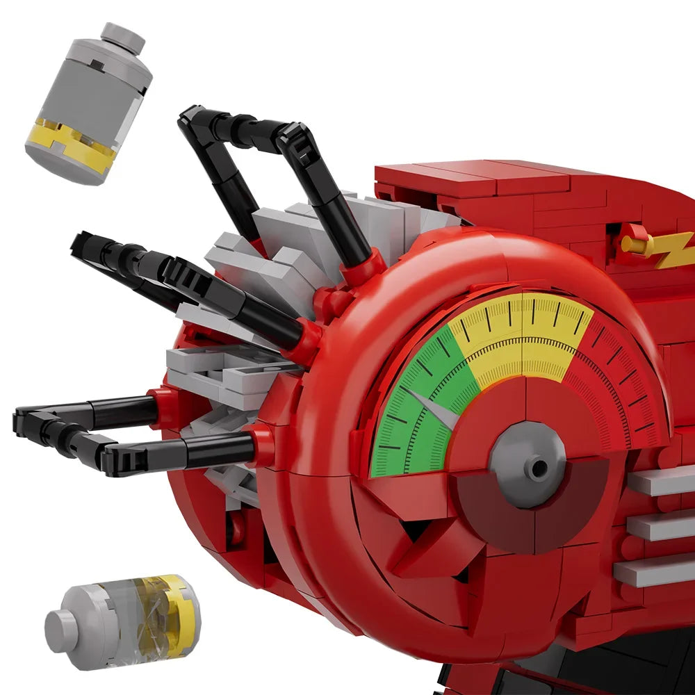 Gobricks MOC Call of Duty Ray Gun Bricks Model Shooting Game Red Laser Gun Weapons Building Blocks DIY Assembly Toys Kids Gifts