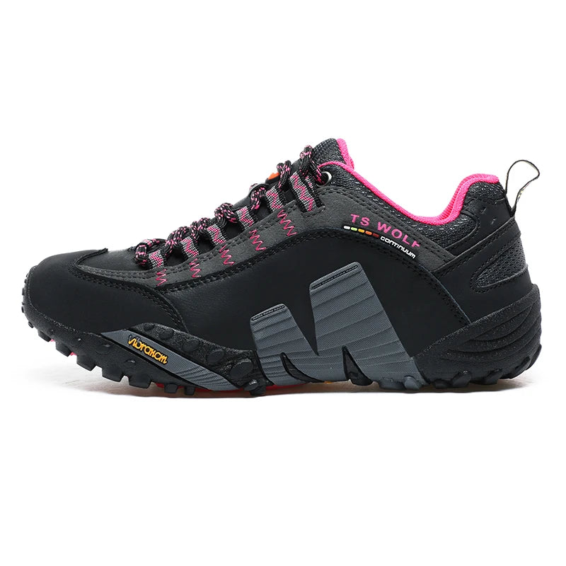 Mountaineering Shoes Men's Genuine Leather Outdoor Sports Anti Slip Mountaineering Hiking Shoes Breathable Tourism Shoes