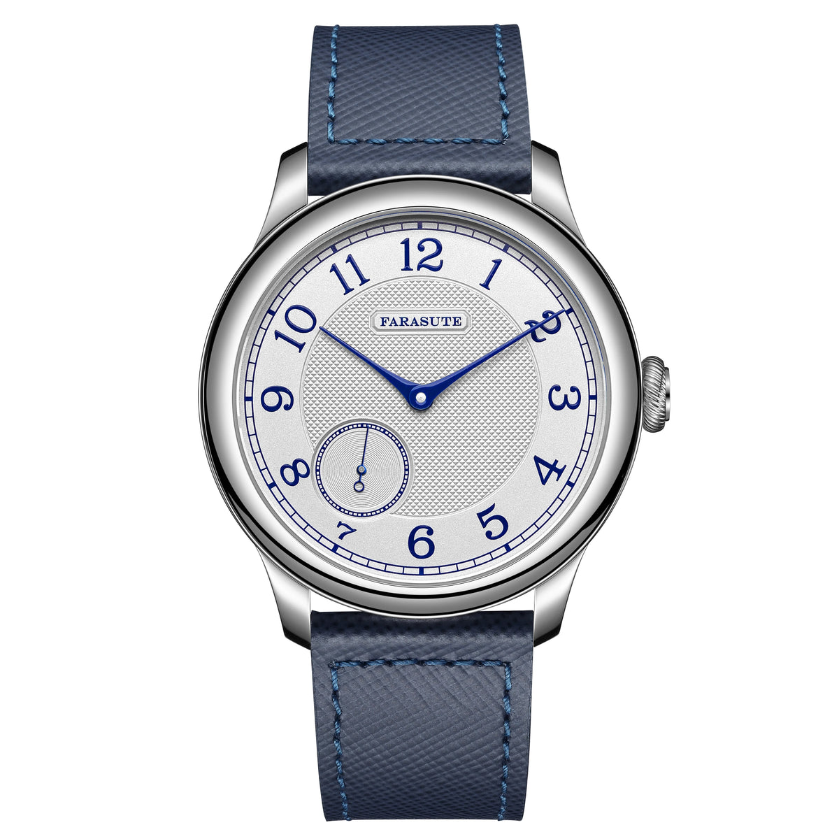 FARASUTE NEW Machinery Men Watch Salmon Dial St17 Manual Mechanical Watch Small Second Vintage Bonklip Bracelet