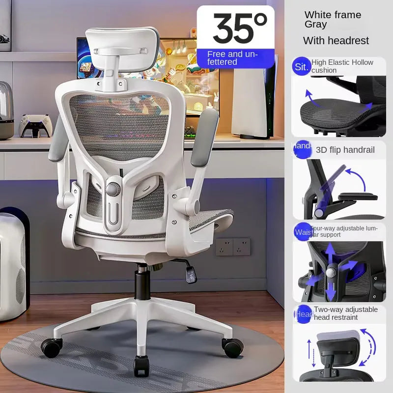 UVR Ergonomic Gaming Chair Mesh Office Chair with Reclining Backrest, Adjustable Computer Gaming Chair with Comfortable Support, Executive Swivel Chair