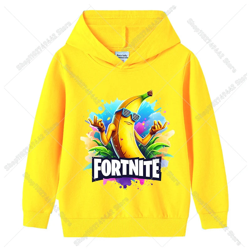 Fortnites Child Hoodies Autumn Hooded Sweatshirt for Boy Girl Thin Tracksuit Long Sleeve Pullover Tops Sportswear Kids Clothes