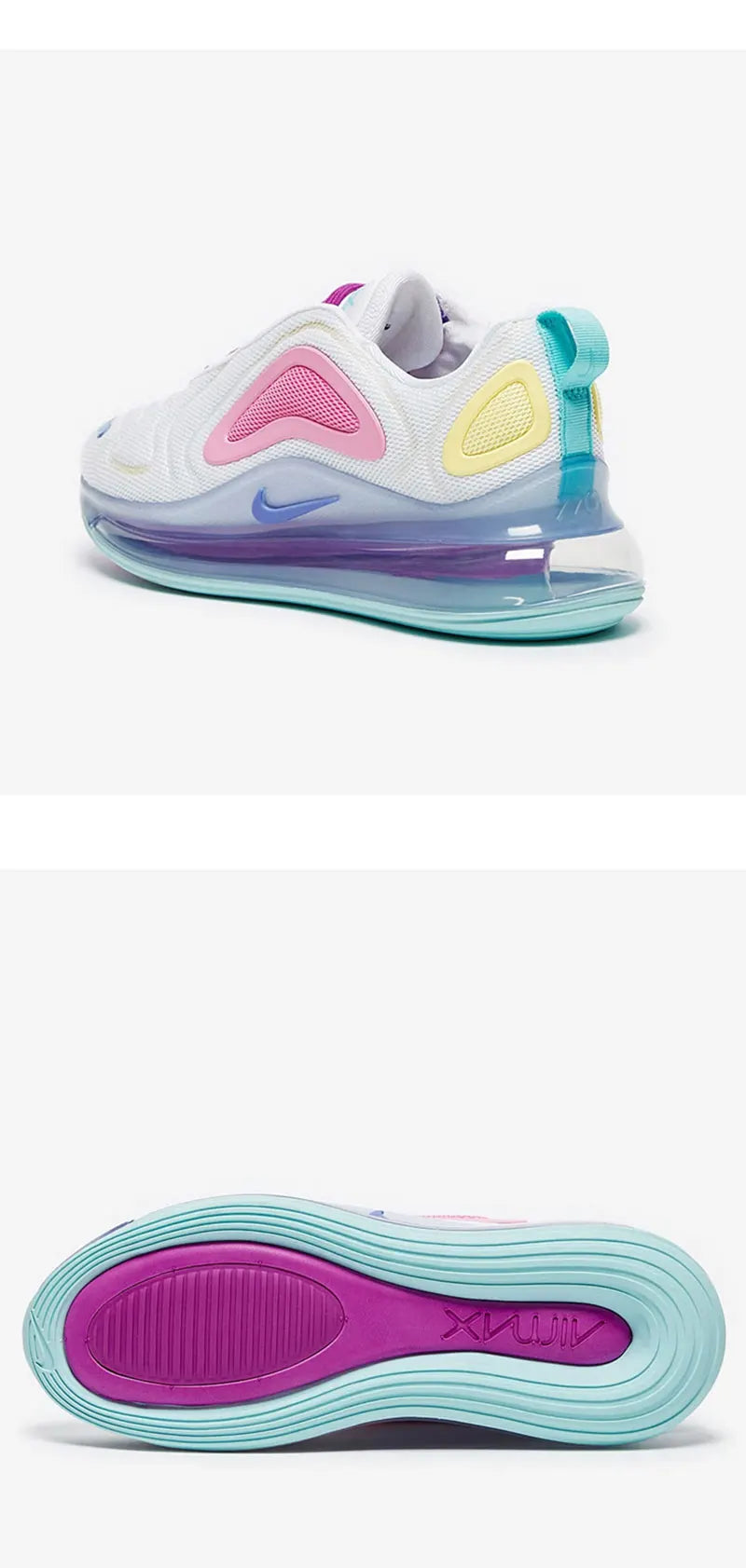 Nike Genuine Air Max 720 Women's Air Cushion Running Shoes AR9293-102