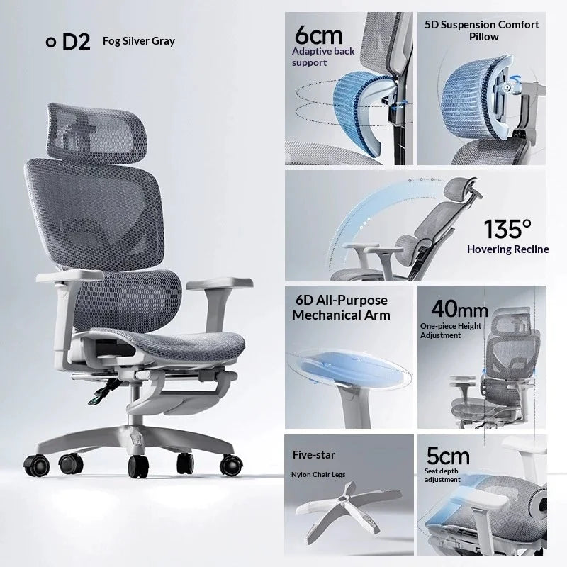 Office Mesh Chair Ergonomic Executive Computer Gaming Furniture Modern Swivel Rolling Adjustable Silla Gaming Ergonomic Chair