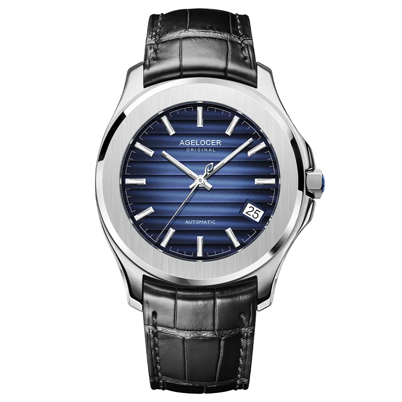 AGELOCER Original Baikal Watch Men's Luxury Gold Watch Big Calendar Business Automatic Mechanical Watch Birthday Gift