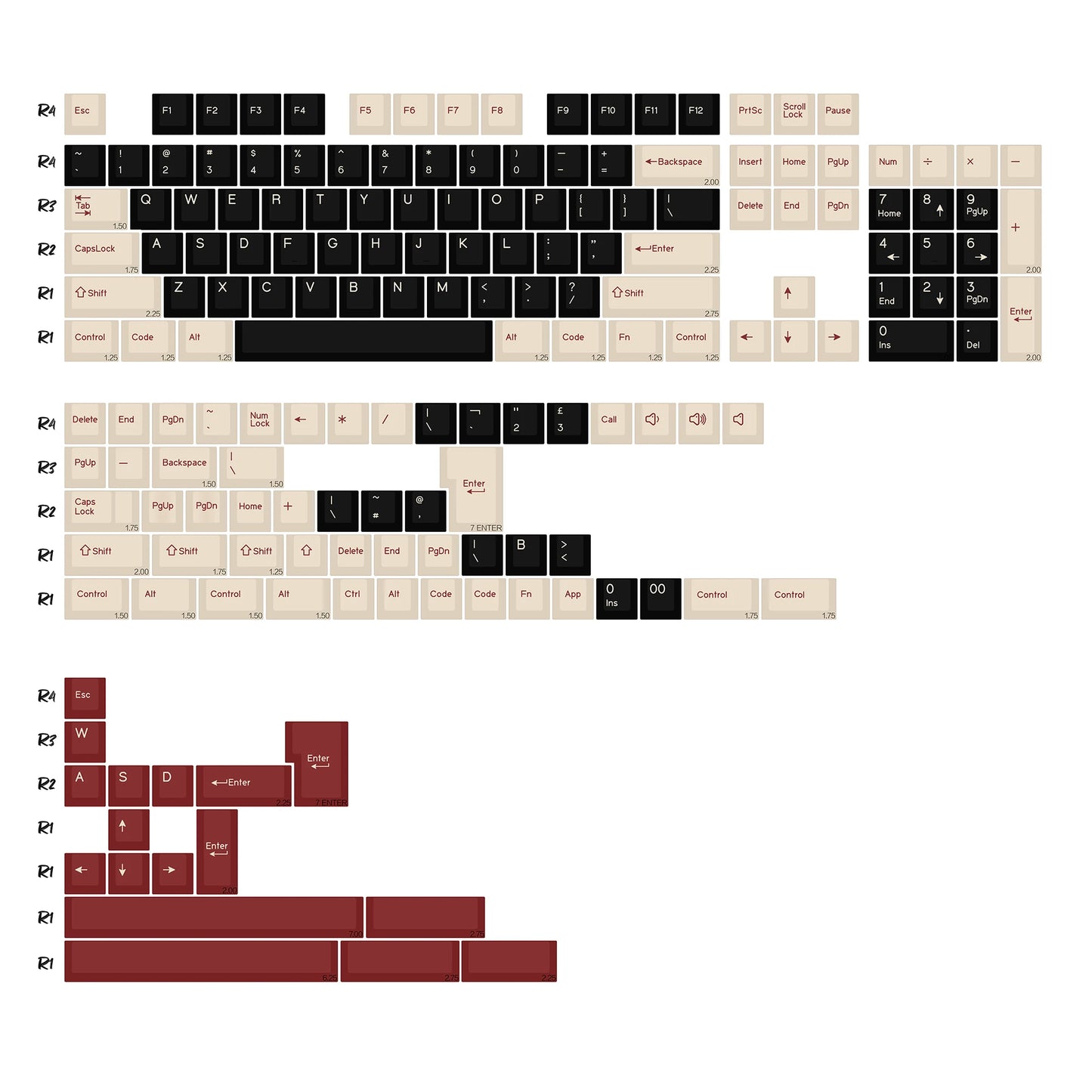 KBDiy GMK MarrsGreen Teclas Retro PBT ISO Double Shot Perfil Cherry para Teclado Mecânico Gaming com Switches MX