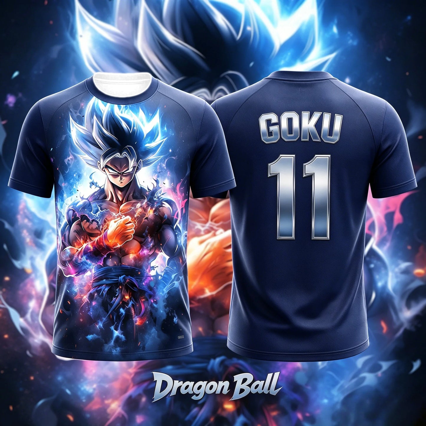 2026Summer Dragon Ball Wukong Free Extreme Skill 3D Printed AI Football Shirt T-shirt, Casual Oversized Unisex Short Sleeved Top