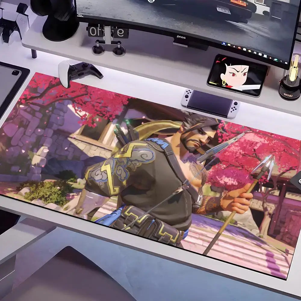 Podloga za miš Overwatch, više veličina, velika četvrtasta podloga za računalni uredski i gaming stol, gumena neklizajuća podloga za miš