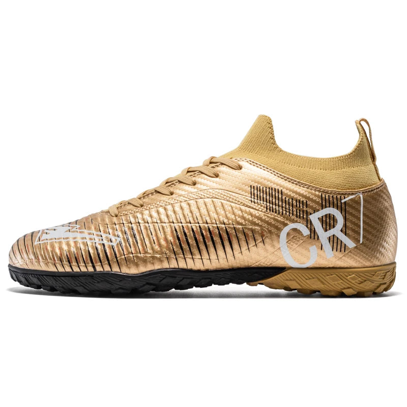 Kids Anti-Collision Toe Football Boots Lace-Up Closure Short Non-Slip Studs Wearproof Breathable Outdoor Grass Game Shoes