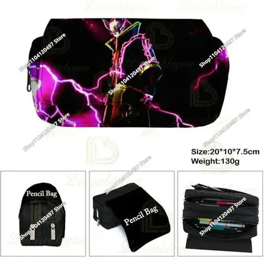 Estuche escolar Fortnite Victory Royale para niños y niñas, estuche para lápices de gran capacidad con Peely, Llama y héroes, caja para bolígrafos infantil, bolsa para niños y adolescentes