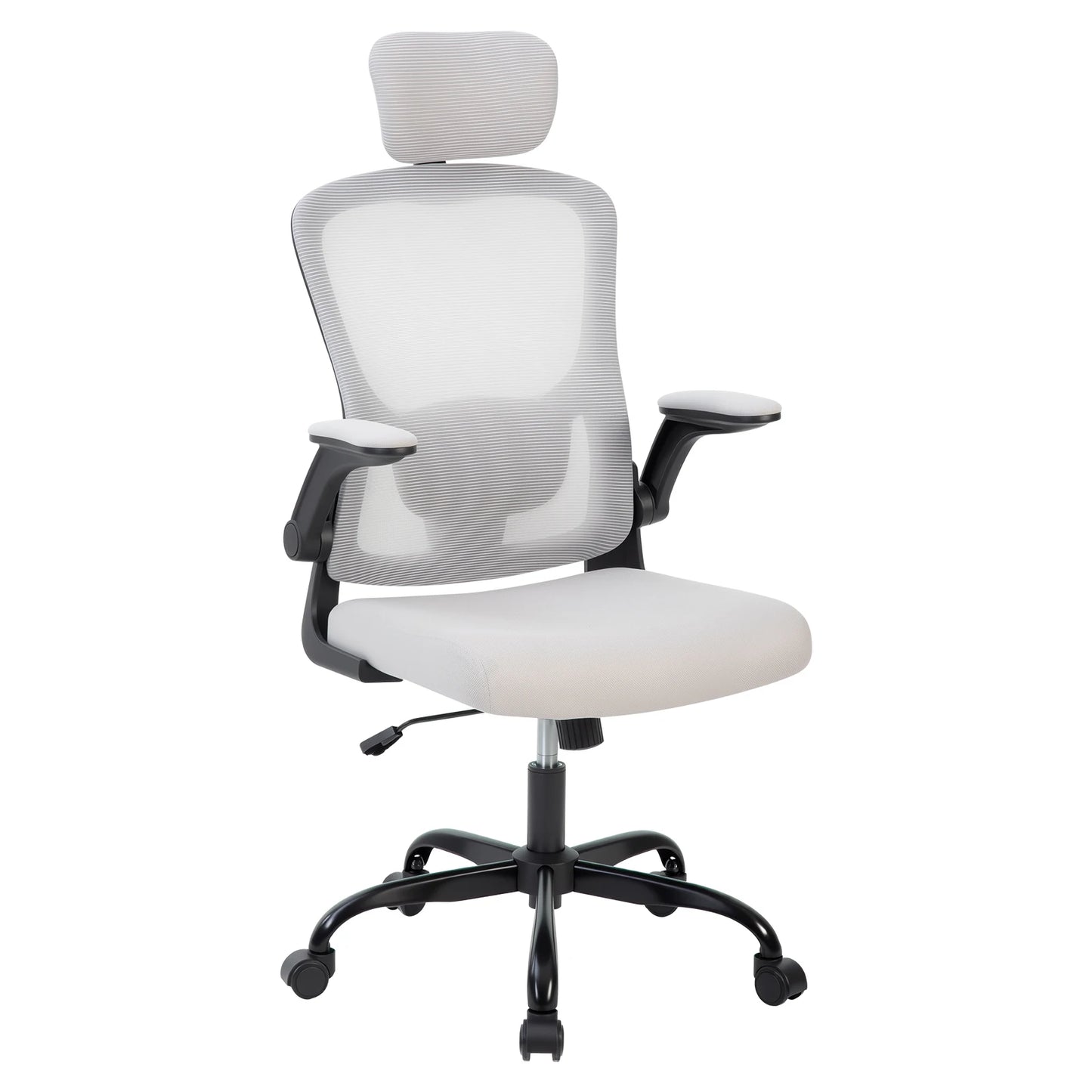 Ergonomic High Back Mesh Office Chair Adjustable 2D Headrest Lumbar Support Rotatable Arms Reclining Swivel Desk Chair for Home