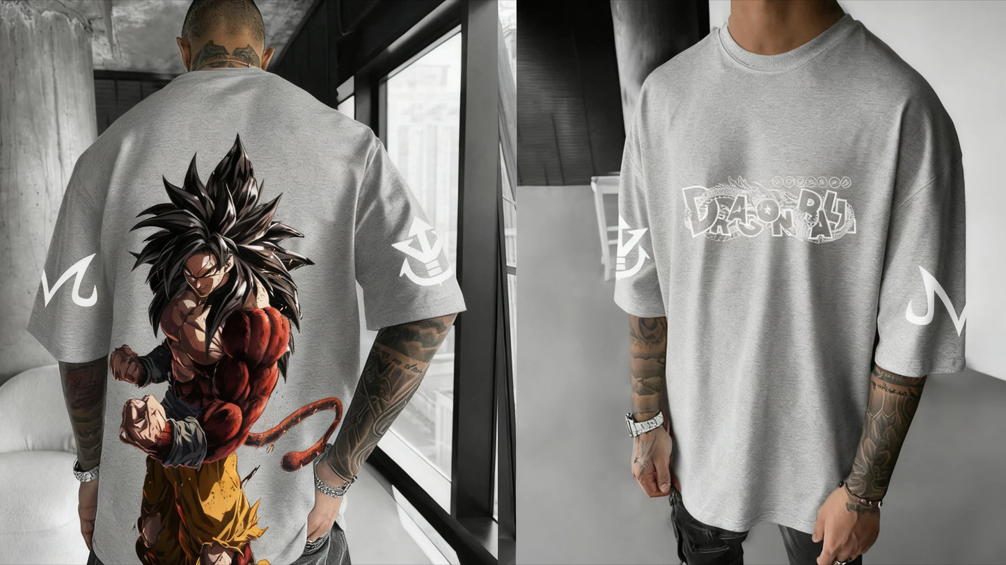 Dragon Ball Anime Super Saiyan 4 T-shirt 2025 Summer Men's and Women's Street Loose Casual Versatile Parent Child Clothing Top