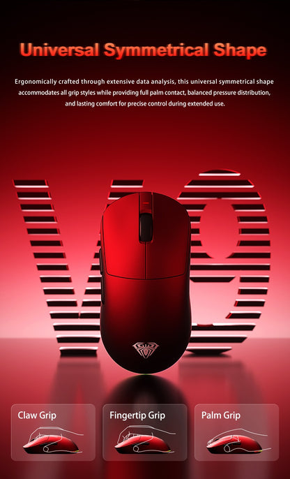 Aula V9 Ultra trådløs e-sports gamingmus Double 8k 3mode PAW 3950 8k 55g let ergonomisk mus tilpasset PC-tilbehør