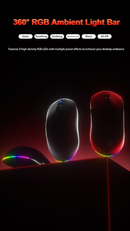 Aula V9 Ultra trådløs e-sports gamingmus Double 8k 3mode PAW 3950 8k 55g let ergonomisk mus tilpasset PC-tilbehør