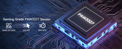 Rato Gaming Redragon M724 com Fio 42G Ultraleve, 12,400 DPI Máx., Ótico, 5 Botões Programáveis