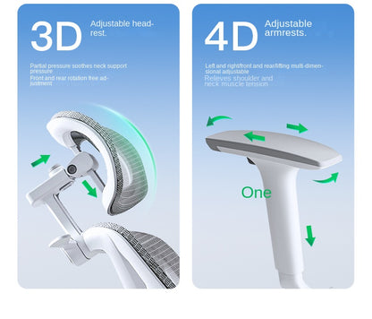 UVR Reclining Boss Chair Sedentary Comfort Mesh Staff Sedentary Comfort Ergonomic Design Backrest Stool Game Office Chair