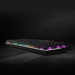 Redragon K556 RGB Mechanical Gaming Keyboard Wired 104 Keys Hot-Swappable RGB Backlit Keyboard with Noise Absorbing Foam & Aluminum Frame