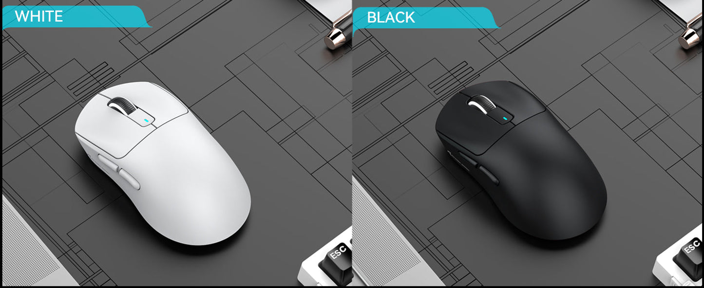 Ratón gaming inalámbrico ATTACK SHARK X3 PixArt PAW3395 49g SUPERLIGHT, BT/2.4G inalámbrico/con cable, 6 DPI ajustables hasta 26000