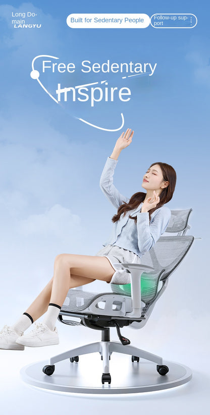 UVR Reclining Boss Chair Sedentary Comfort Mesh Staff Sedentary Comfort Ergonomic Design Backrest Stool Game Office Chair