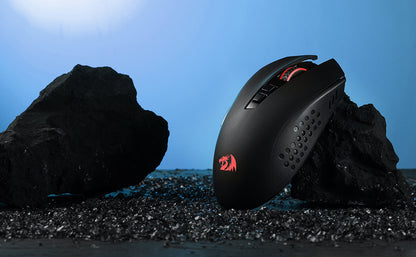 Mouse da gaming wireless Redragon M656 Gainer, 4000 DPI, 2.4Ghz, mouse gamer wireless con 5 livelli DPI, 7 pulsanti macro, retroilluminazione LED rossa