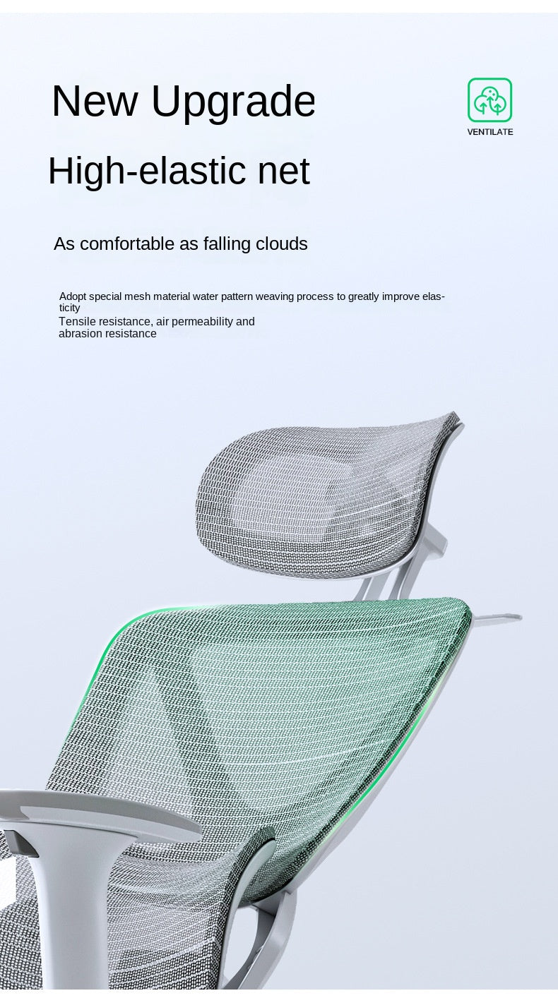 UVR Reclining Boss Chair Sedentary Comfort Mesh Staff Sedentary Comfort Ergonomic Design Backrest Stool Game Office Chair