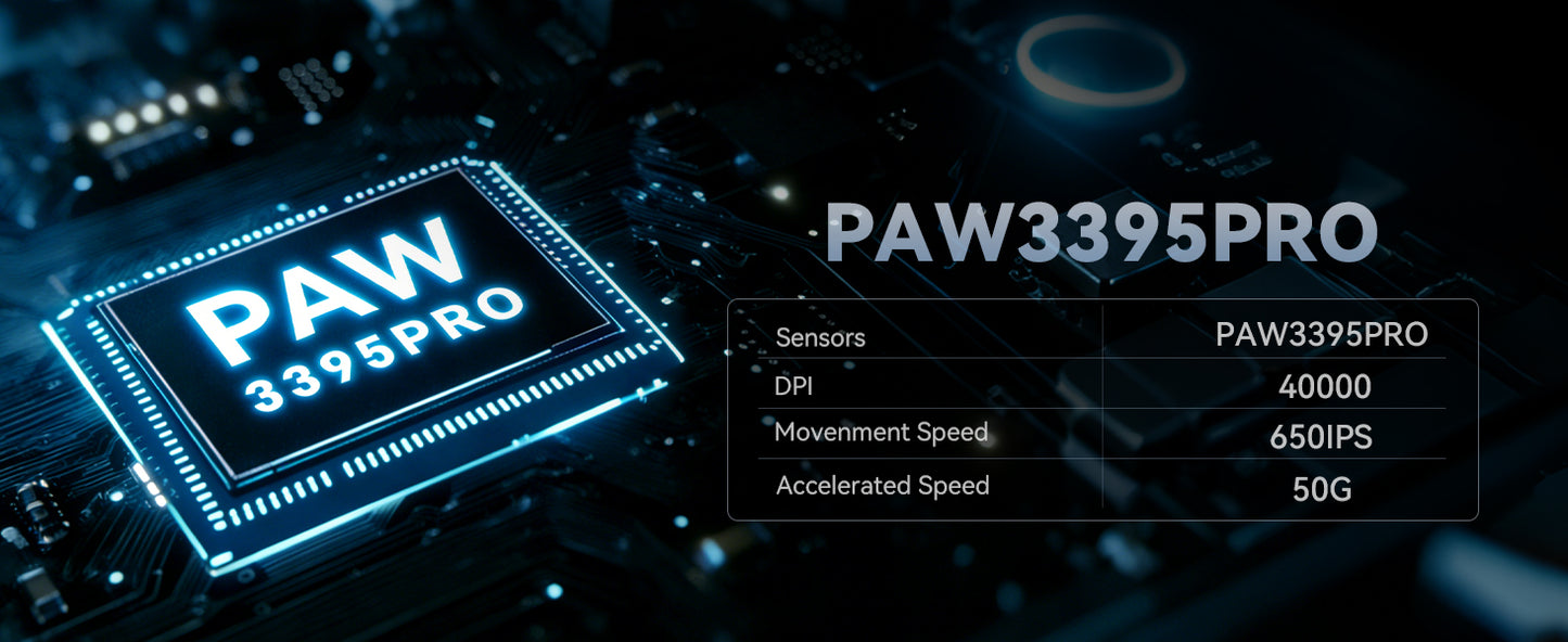 Ratón gaming inalámbrico ultraligero MAMBASNAKE M2, sensor PAW3395PRO 40000 DPI, fibra de carbono 41g, tri-modo
