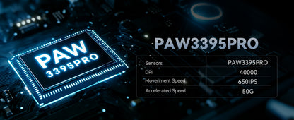 Ratón gaming inalámbrico ultraligero MAMBASNAKE M2, sensor PAW3395PRO 40000 DPI, fibra de carbono 41g, tri-modo
