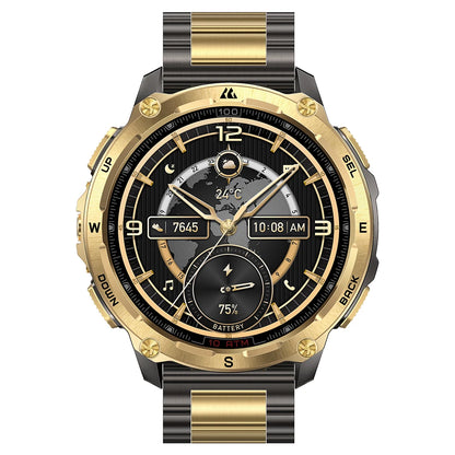 KOSPET Tank T4 SE Men's Rugged Smart Watch Military Grade Full Stainless Steel GPS 100M Waterproof 45M Freediving Health Monitor