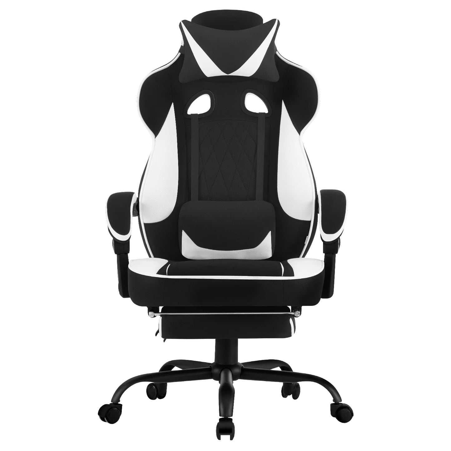 WOLTU Rotatable Computer Armchair Swivel Gaming Chair with Pocket Spring Cushion Ergonomic Office Chair Wide Seat Footrest
