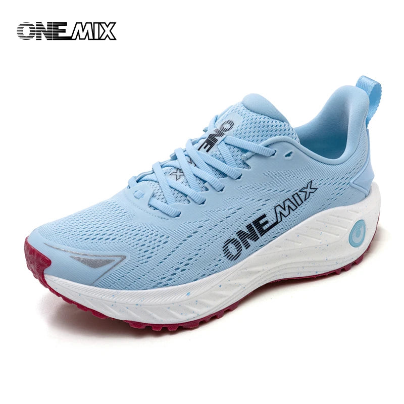 O-Resilio Running Shoes Men Cushion Stability Outdoor Sports Casual Mesh Lace-Up Lightweight Gym Jogging Sneakers