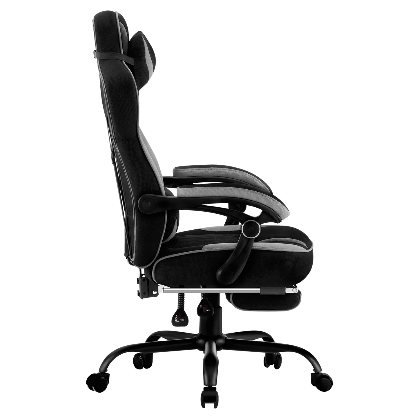 WOLTU Rotatable Computer Armchair Swivel Gaming Chair with Pocket Spring Cushion Ergonomic Office Chair Wide Seat Footrest