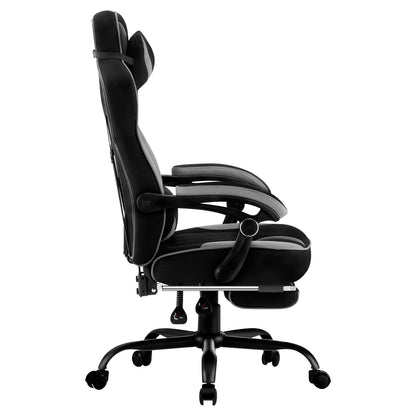 WOLTU Rotatable Computer Armchair Swivel Gaming Chair with Pocket Spring Cushion Ergonomic Office Chair Wide Seat Footrest