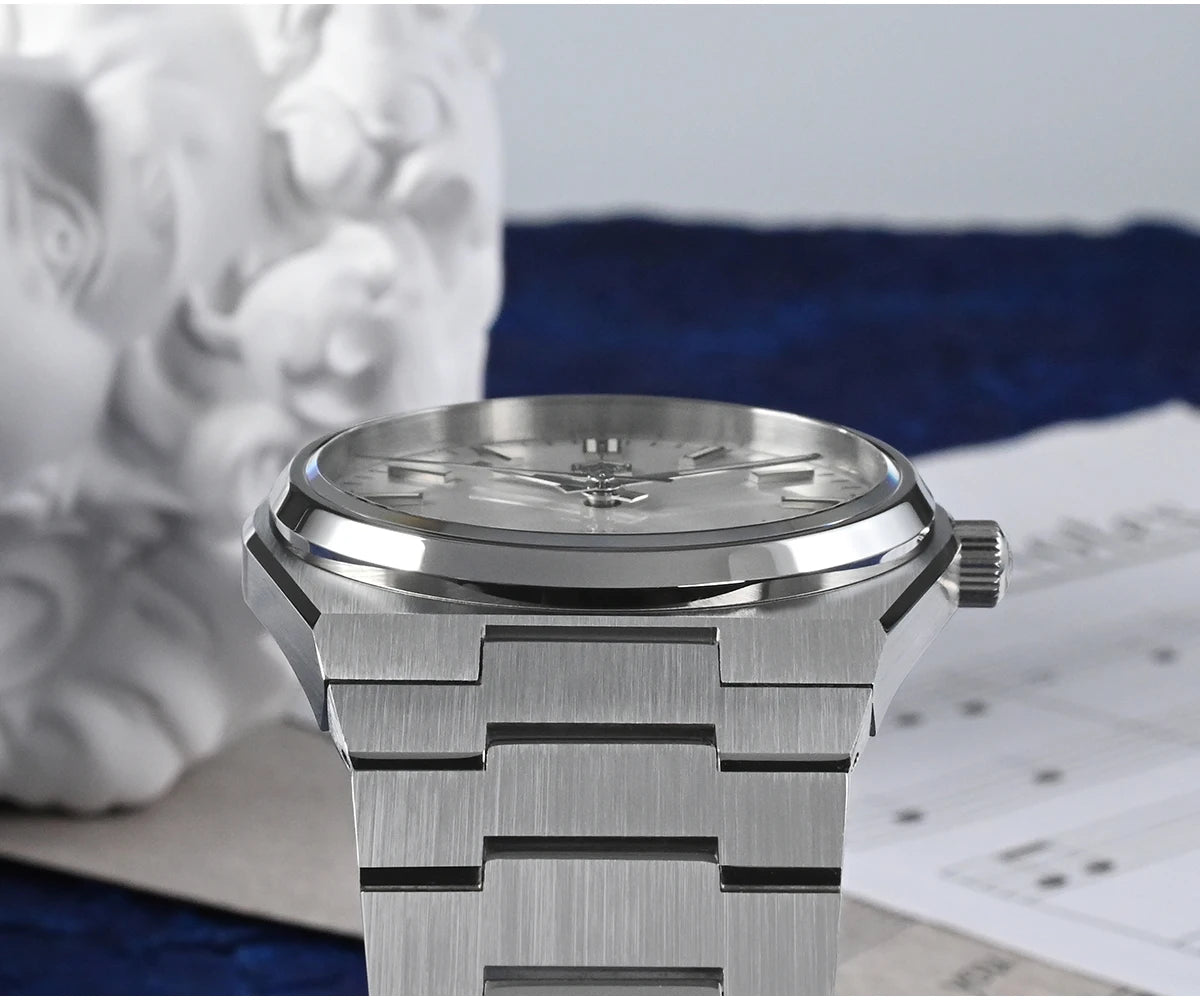 Orologio da uomo San Martin Classic 40mm Miyota 9015 di lusso elegante, orologio da polso meccanico automatico con bracciale a rilascio rapido SN0023
