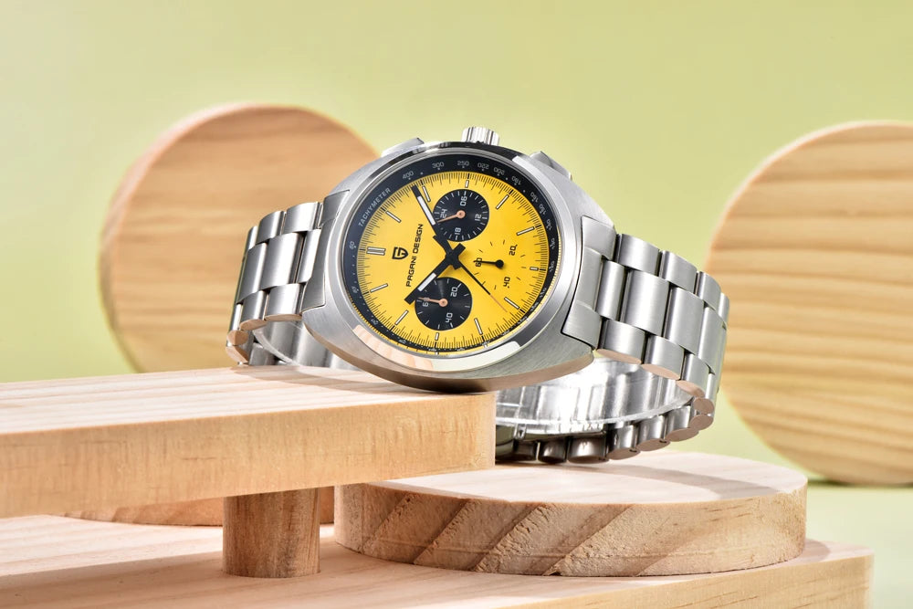 Retro Men's Watch PAGANI DESIGN 2026 New Collection, Quartz Chronograph, Japanese VK63 Sapphire Glass, Local Shipping